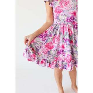 Bamboo Ruffled Twirl Dress  - Ellery (Floral)