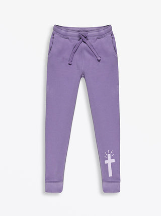 Eternal Life Purple Fleece Jogger Jogger Holy Pals Size: 02