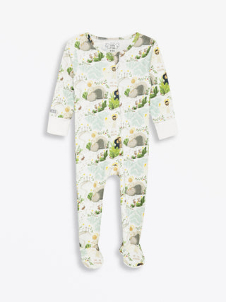 He Is Risen Cotton Footie with 2-Way Zipper Onesie Holy Pals Size: NB