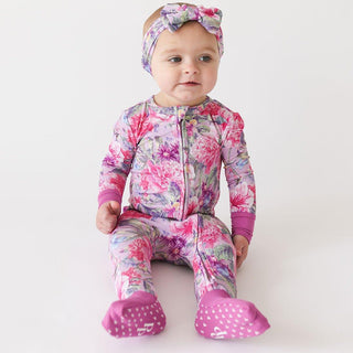 Posh Peanut Bamboo Convertible One Piece - Ellery (Floral) | Baby Riddle
