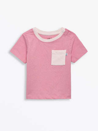 Pink Prayer Pocket Cotton Short Sleeve T-Shirt T-Shirt Holy Pals Size: 02