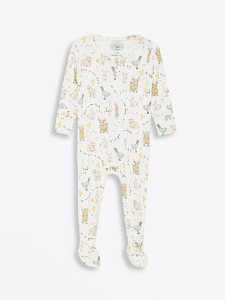 New Birth Bamboo Footie with 2-Way Zipper Onesie Holy Pals Size: NB