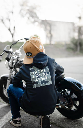 In the Lord's Army Kids Black Hoodie BRVE by Fletch Size: 18-24 months