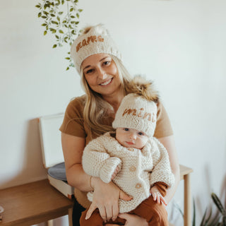 Mama Pecan Beanie Hat for Adult Huggalugs Size: X-Large (adult)