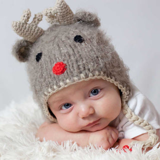 Rudolph Reindeer Beanie Hat for Baby & Kids