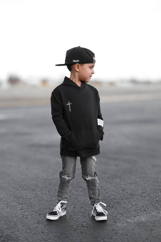 In the Lord's Army Kids Black Hoodie BRVE by Fletch Size: 18-24 months