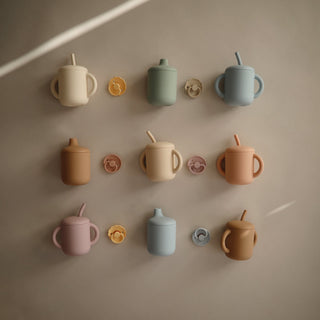 Silicone Sippy CupSilicone Sippy CupMushieColor: Shifting Sand