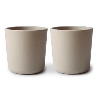 Dinnerware Cup, Set of 2 Dinnerware Mushie Color: Vanilla