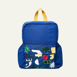 Mon Coeur Recycled Backpack Backpack Mon Coeur Size: OS Color: Navy/MC Print