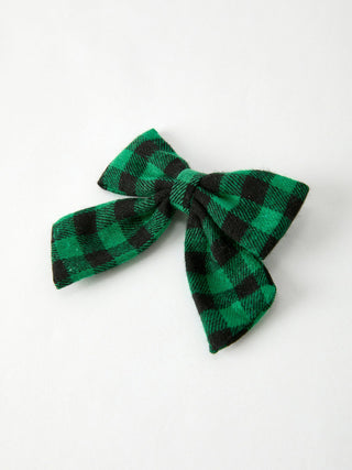 Winter Christmas Plaid Bow Hair Clip Rylee Faith Designs