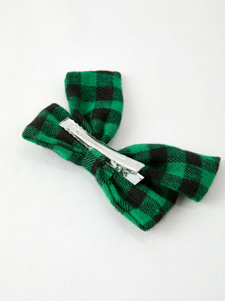 Winter Christmas Plaid Bow Hair Clip Rylee Faith Designs