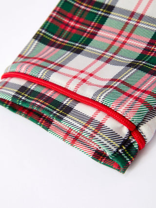 Toddler Girls Christmas long sleeves Plaid Set with Santa Applique Pajamas Rylee Faith Designs Size: 2