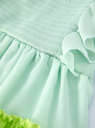 St. Patrick's Day Ombre Ruffle Dress for Girls - Green Gradient Layers Dress Rylee Faith Designs Size: 2