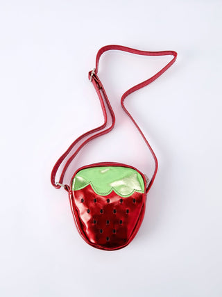 Spring Strawberry Girl Crossbody Bag Bag Rylee Faith Designs bag: BBG60006