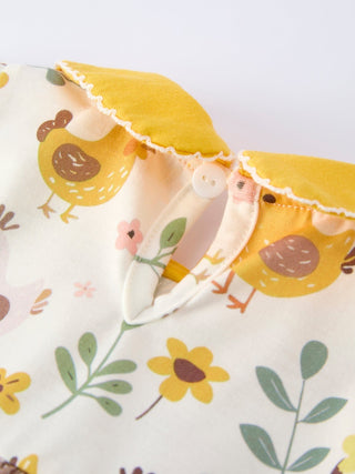 Spring Chick Scallop Short-Sleeve Girl Dress Dress Rylee Faith Designs Size: 2