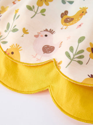 Spring Chick Scallop Short-Sleeve Girl Dress Dress Rylee Faith Designs Size: 2