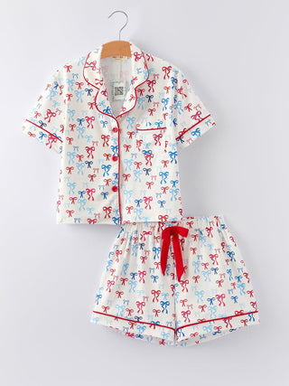 Mommy & Me 4th of July Print Pajama Set Pajamas Rylee Faith Designs Size: 2