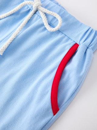 4th of July Flag Boys Short Sleeve Top And Shorts Set Outfit Rylee Faith Designs Size: 2