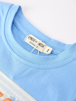 Summer Whale Embroidery Boys T-Shirt & Plaid Shorts Outfit Set Outfit Rylee Faith Designs Size: 2