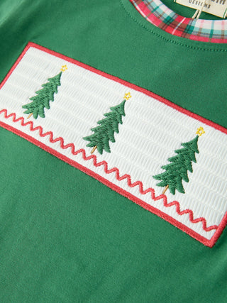 Christmas Tree Plaid Boys Set Long Sleeve Top Pants Rylee Faith Designs