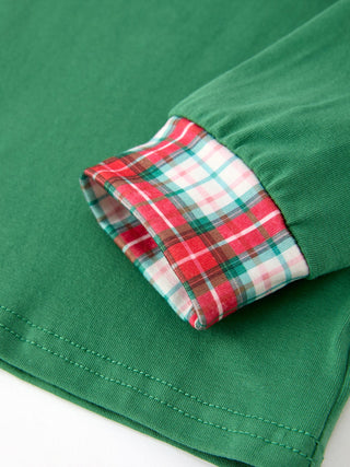 Christmas Tree Plaid Boys Set Long Sleeve Top Pants Rylee Faith Designs