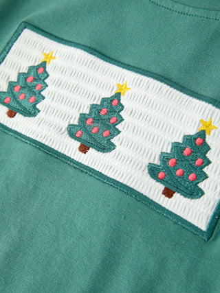 Boys Christmas Embroidered T-Shirt & Plaid Pants Set Rylee Faith Designs