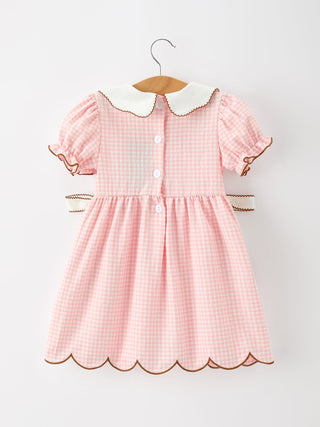 Christmas Girls Gingerbread Peter Pan Collar Dress