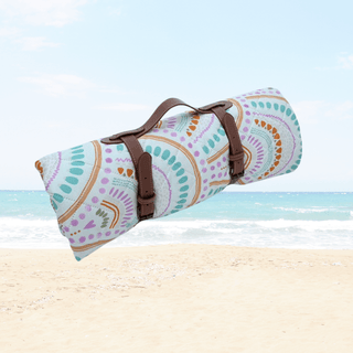 Boho Rainbows Quilted Water Resistant Beach Mat Sweet P Baby Co.
