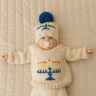 Menorah Beanie Hat Huggalugs Size: S (0-6 months)