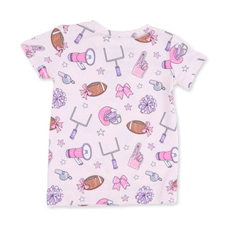 Football Cheer - Short Sleeve Loungewear Set