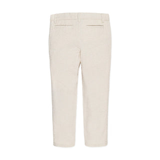 Organic Seersucker Suit Pant Tan - Tonal Tan Pants Hope & Henry Size: 2T Color: Tonal Tan Seersucker