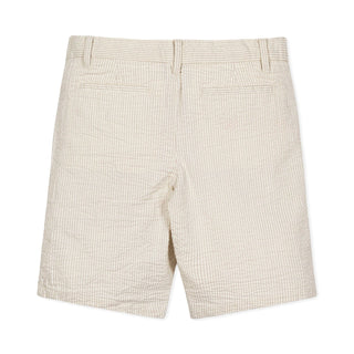 Organic Seersucker Short - Tonal Tan Shorts Hope & Henry Size: 2T Color: Tonal Tan Seersucker