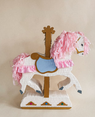 🎠 Horse Carousel Piñata – Handmade Fairground Centerpiece for Birthdays & Whimsical Celebrations Piñata mamaspinatas