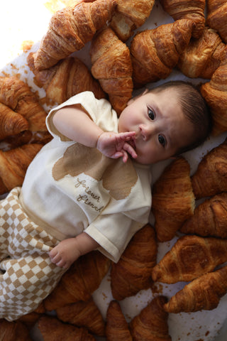 Knit Pant Set | Croissants Knit Set forever french baby Size: 3 Months