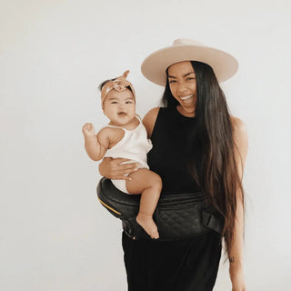 The Tushbaby Hip Carrier Baby & Toddler Tushbaby Color: Vegan Leather Black Design: Tushbaby