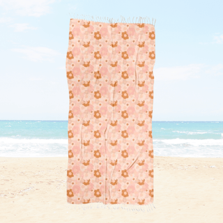 Blush Meadow Fringe Beach Towel Sweet P Baby Co.