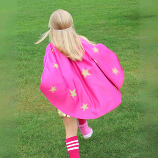Bailey and Ava Superhero Star Power Cape Set - Pink | Baby Riddle