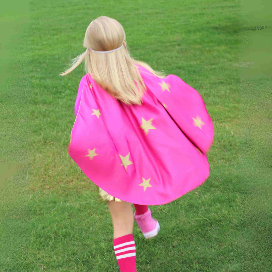 Superhero star power cape set in pink
