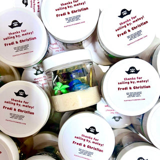 Pirate-Themed Play Dough Party Favors for Kids' Birthday Celebration Sensory Activity Bin Playful Little Minds Select Desired Quantity Of Jars: 8 I would like: Generic Birthday Label That Matches Theme