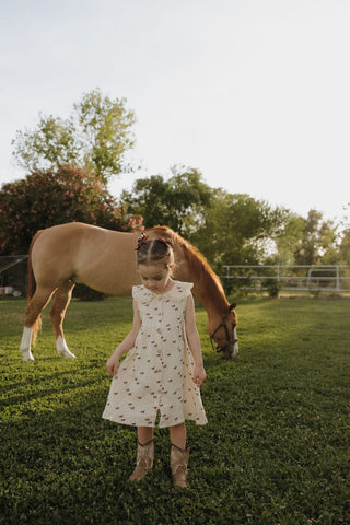 Child Muslin Dress - Wild Horses Dress forever french baby Size: 2/3 Years