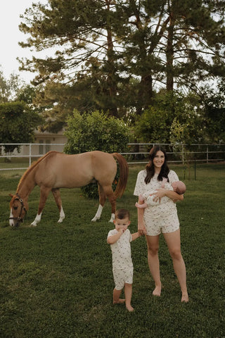 Bamboo Short Set - Wild Horses Short Set forever french baby Size: 2/3 Years