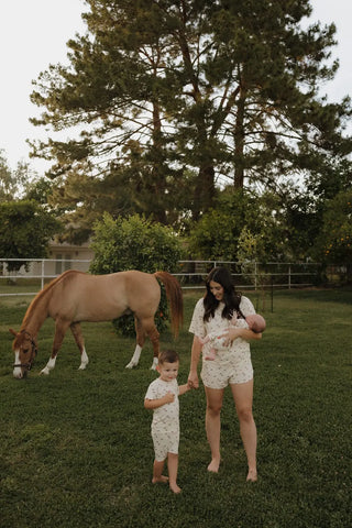Bamboo Short Set - Wild Horses Short Set forever french baby Size: 2/3 Years