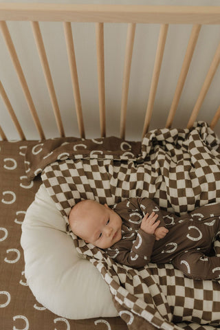 Muslin Crib Sheet - Giddy Up
