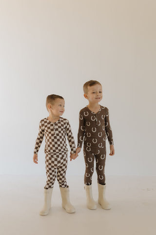 Bamboo Two Piece Pajamas - Giddy Up Pajamas forever french baby Size: 2/3 Years