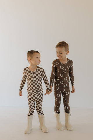 Bamboo Two Piece Pajamas - Giddy Up Pajamas forever french baby Size: 2/3 Years