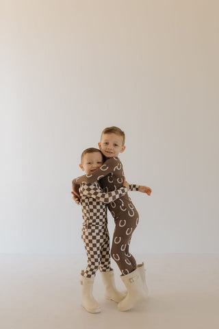 Bamboo Two Piece Pajamas - Giddy Up Pajamas forever french baby Size: 2/3 Years