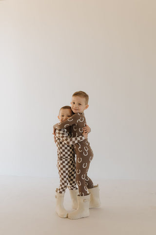 Bamboo Two Piece Pajamas - Giddy Up Pajamas forever french baby Size: 2/3 Years
