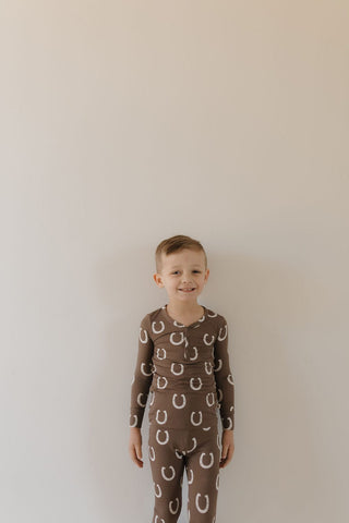 Bamboo Two Piece Pajamas - Giddy Up Pajamas forever french baby Size: 2/3 Years