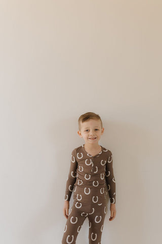 Bamboo Two Piece Pajamas - Giddy Up Pajamas forever french baby Size: 2/3 Years