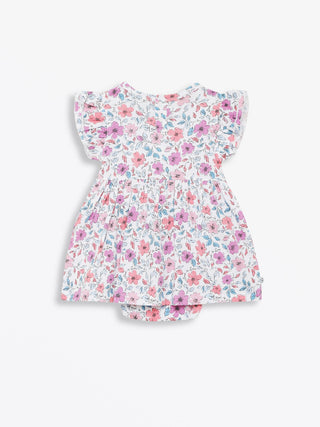 God is Love Cotton Short Sleeve Twirl Bodysuit Dress Dresses Holy Pals Size: 00-03M